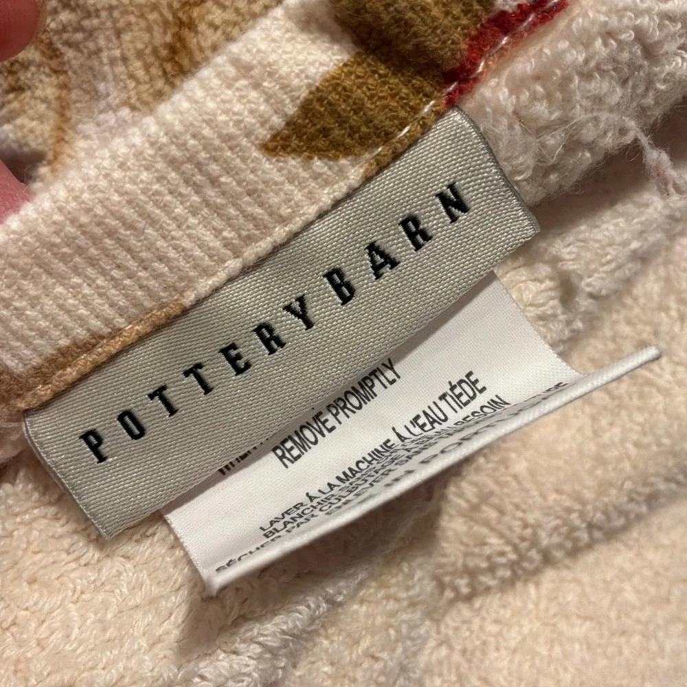 Pottery Barn Palampore Jacobean Floral Bird Bath Towel 2 pc Set Portugal EUC